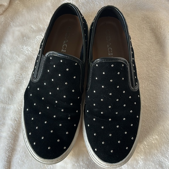 Coach Cameron Suede Studded Slip On Sneakers Size 7 - Picture 5 of 8